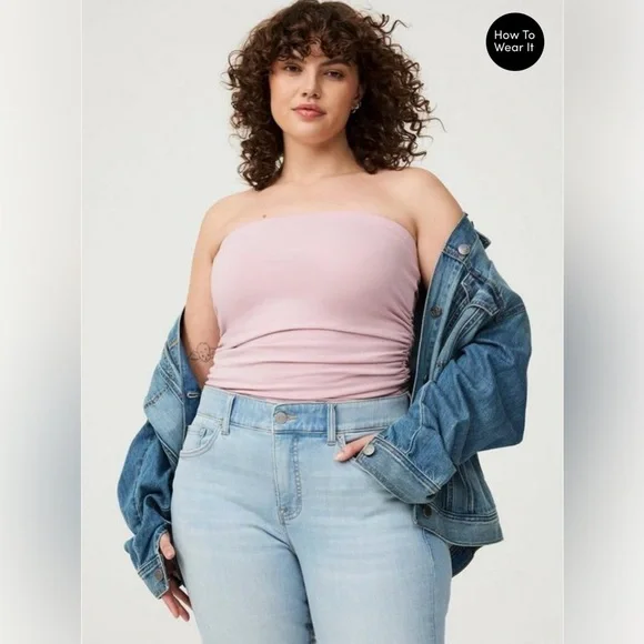 Torrid Foxy Ruched Tube Top - Picture 2 of 8